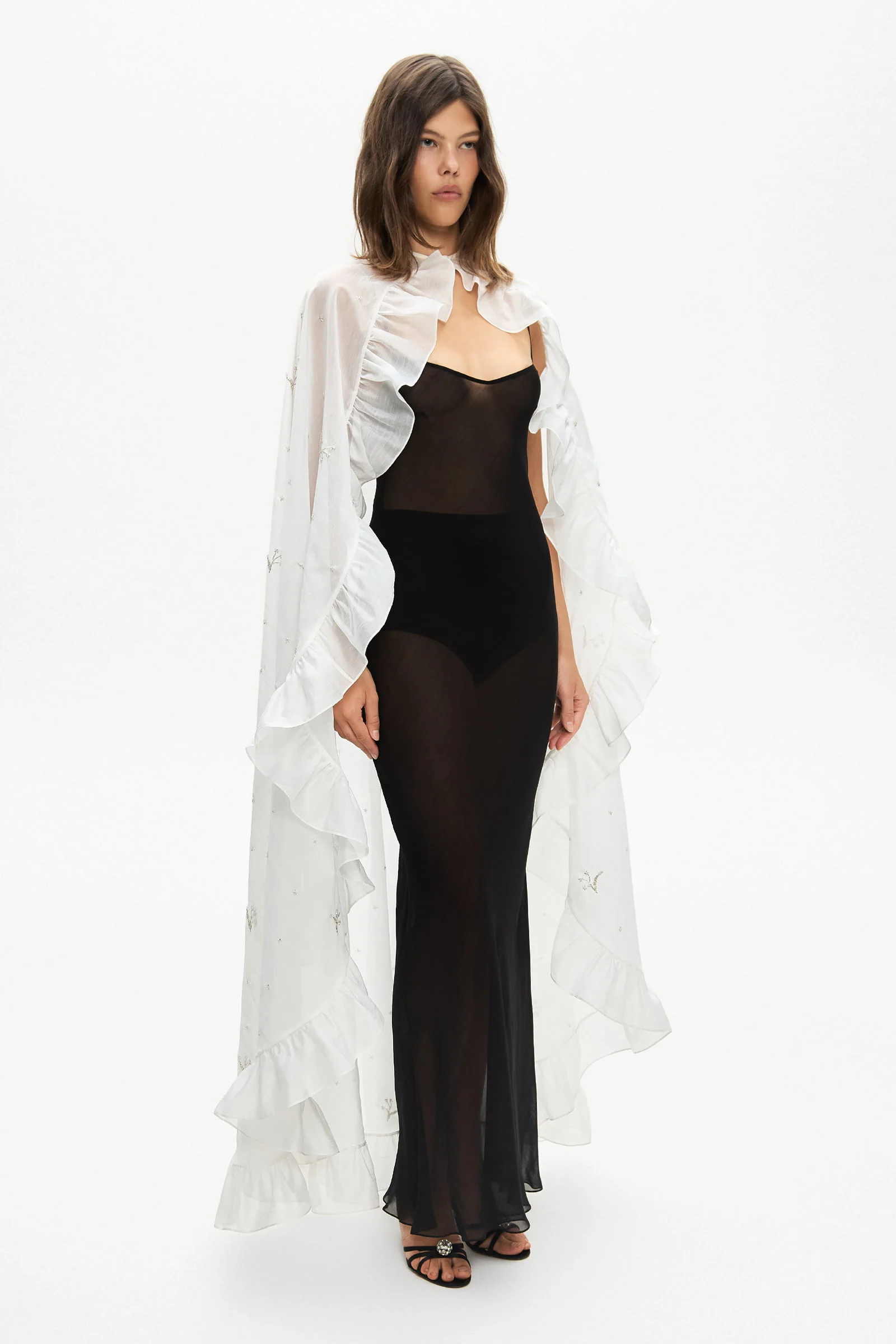 Hand-Embroidered Bernadette Cape - Image 4